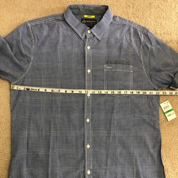 American Rag Cie Mens Slim Fit Plaid Short Sleeve - Large - Picture 14 of 15